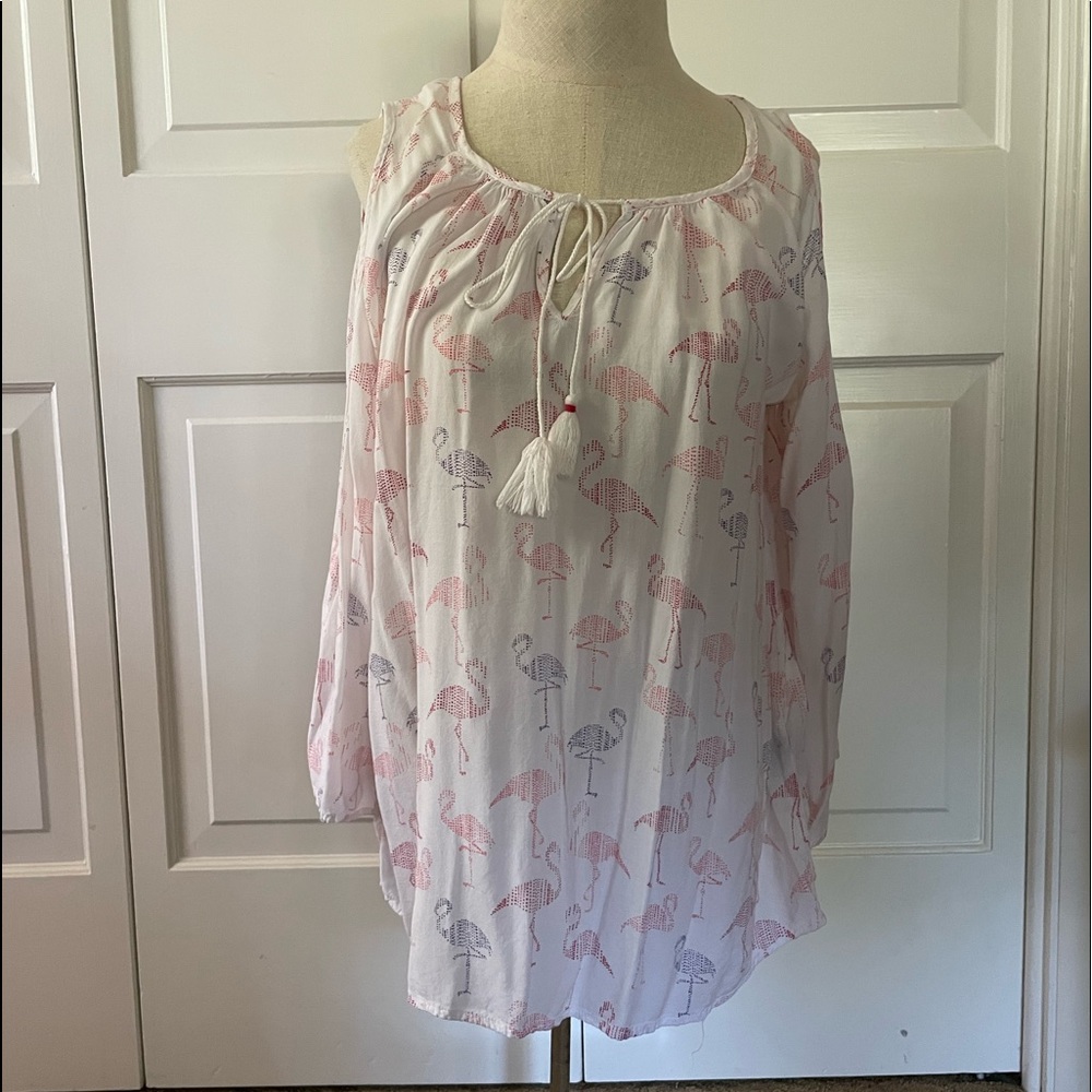 Lightweight Flamingo print top